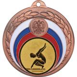 Медаль №30-196 (Гимнастика, диаметр 50 мм (Медаль цвет бронза плюс жетон для вклейки) Место для вставок: обратная сторона диаметр 45 мм)