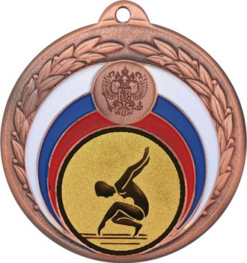 Медаль №30-196 (Гимнастика, диаметр 50 мм (Медаль цвет бронза плюс жетон для вклейки) Место для вставок: обратная сторона диаметр 45 мм)
