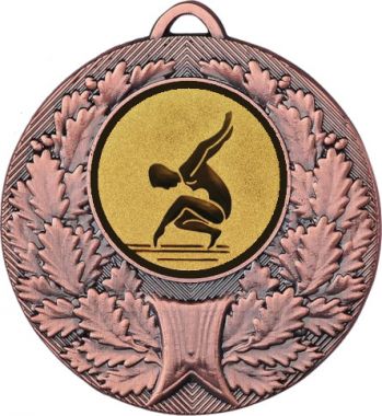 Медаль №30-192 (Гимнастика, диаметр 50 мм (Медаль цвет бронза плюс жетон для вклейки) Место для вставок: обратная сторона диаметр 45 мм)