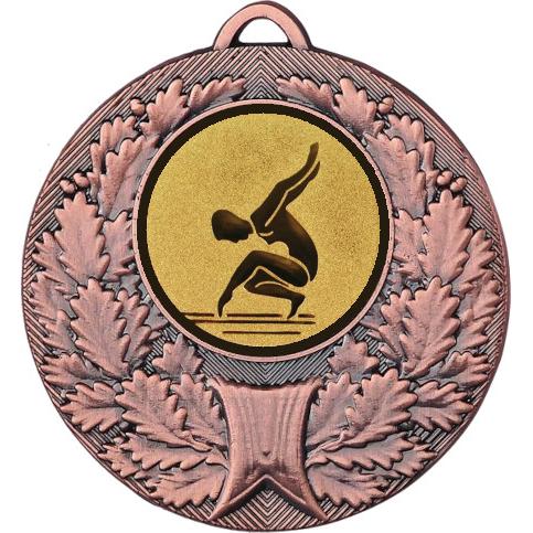 Медаль №30-192 (Спортивная гимнастика, диаметр 50 мм (Медаль цвет бронза плюс жетон для вклейки) Место для вставок: обратная сторона диаметр 45 мм)
