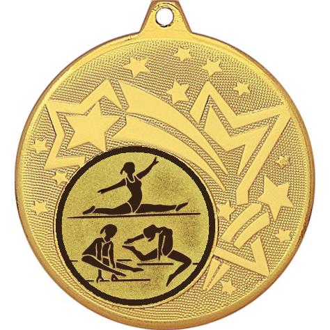 Медаль №31-1274 (Спортивная гимнастика, диаметр 45 мм (Медаль цвет золото плюс жетон для вклейки) Место для вставок: обратная сторона диаметр 40 мм)