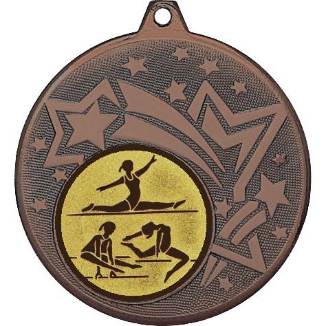 Медаль №31-1274 (Спортивная гимнастика, диаметр 45 мм (Медаль цвет бронза плюс жетон для вклейки) Место для вставок: обратная сторона диаметр 40 мм)