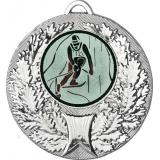 Медаль №33-192 (Лыжный спорт, диаметр 50 мм (Медаль цвет серебро плюс жетон для вклейки) Место для вставок: обратная сторона диаметр 45 мм)
