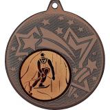 Медаль №33-1274 (Лыжный спорт, диаметр 45 мм (Медаль цвет бронза плюс жетон для вклейки) Место для вставок: обратная сторона диаметр 40 мм)