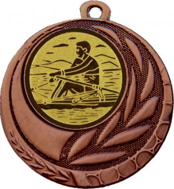 Медаль №34-27 (Гребля, диаметр 45 мм (Медаль цвет бронза плюс жетон для вклейки) Место для вставок: обратная сторона диаметр 39 мм)
