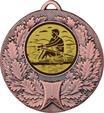 Медаль №34-192 (Гребля, диаметр 50 мм (Медаль цвет бронза плюс жетон для вклейки) Место для вставок: обратная сторона диаметр 45 мм)