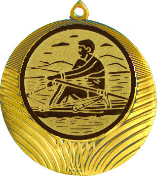 Медаль №34-1302 (Гребля, диаметр 56 мм (Медаль цвет золото плюс жетон для вклейки) Место для вставок: обратная сторона диаметр 50 мм)