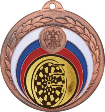 Медаль №35-196 (Дартс, диаметр 50 мм (Медаль цвет бронза плюс жетон для вклейки) Место для вставок: обратная сторона диаметр 45 мм)