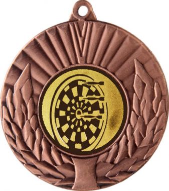 Медаль №35-192 (Дартс, диаметр 50 мм (Медаль цвет бронза плюс жетон для вклейки) Место для вставок: обратная сторона диаметр 45 мм)