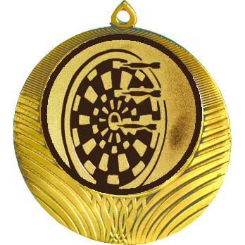 Медаль №35-8 (Дартс, диаметр 70 мм (Медаль цвет золото плюс жетон для вклейки) Место для вставок: обратная сторона диаметр 64 мм)