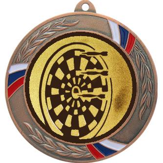 Медаль №35-1285 (Дартс, диаметр 70 мм (Медаль цвет бронза плюс жетон для вклейки) Место для вставок: обратная сторона диаметр 60 мм)