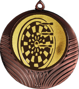 Медаль №35-8 (Дартс, диаметр 70 мм (Медаль цвет бронза плюс жетон для вклейки) Место для вставок: обратная сторона диаметр 64 мм)
