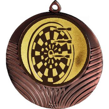 Медаль №35-1302 (Дартс, диаметр 56 мм (Медаль цвет бронза плюс жетон для вклейки) Место для вставок: обратная сторона диаметр 50 мм)