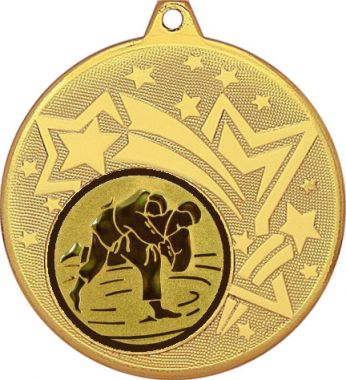 Медаль №36-27 (Дзюдо, диаметр 45 мм (Медаль цвет золото плюс жетон для вклейки) Место для вставок: обратная сторона диаметр 39 мм)