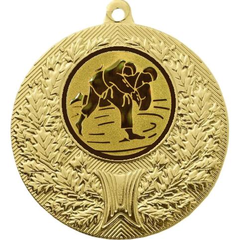 Медаль №36-192 (Дзюдо, диаметр 50 мм (Медаль цвет золото плюс жетон для вклейки) Место для вставок: обратная сторона диаметр 45 мм)