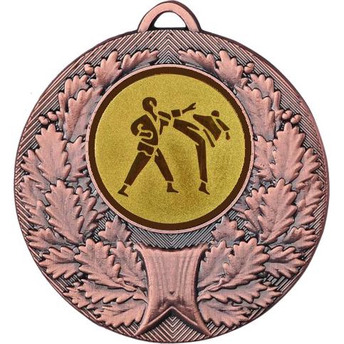 Медаль №37-192 (Каратэ, диаметр 50 мм (Медаль цвет бронза плюс жетон для вклейки) Место для вставок: обратная сторона диаметр 45 мм)