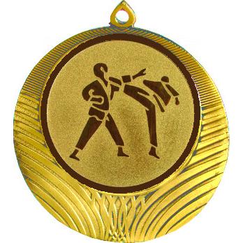 Медаль №37-8 (Каратэ, диаметр 70 мм (Медаль цвет золото плюс жетон для вклейки) Место для вставок: обратная сторона диаметр 64 мм)
