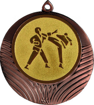 Медаль №37-8 (Каратэ, диаметр 70 мм (Медаль цвет бронза плюс жетон для вклейки) Место для вставок: обратная сторона диаметр 64 мм)