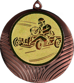 Медаль №38-1302 (Картинг, диаметр 56 мм (Медаль цвет бронза плюс жетон для вклейки) Место для вставок: обратная сторона диаметр 50 мм)