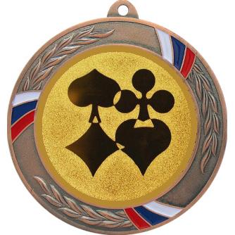 Медаль №39-1285 (Азартные игры, диаметр 70 мм (Медаль цвет бронза плюс жетон для вклейки) Место для вставок: обратная сторона диаметр 60 мм)