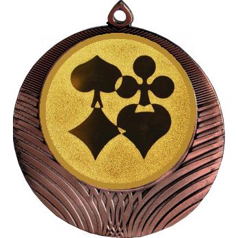 Медаль №39-1302 (Азартные игры, диаметр 56 мм (Медаль цвет бронза плюс жетон для вклейки) Место для вставок: обратная сторона диаметр 50 мм)