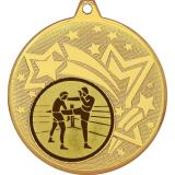 Медаль №40-1274 (Кикбоксинг, диаметр 45 мм (Медаль цвет золото плюс жетон для вклейки) Место для вставок: обратная сторона диаметр 40 мм)