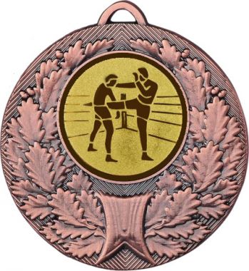Медаль №40-192 (Кикбоксинг, диаметр 50 мм (Медаль цвет бронза плюс жетон для вклейки) Место для вставок: обратная сторона диаметр 45 мм)