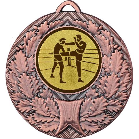 Медаль №40-192 (Кикбоксинг, диаметр 50 мм (Медаль цвет бронза плюс жетон для вклейки) Место для вставок: обратная сторона диаметр 45 мм)