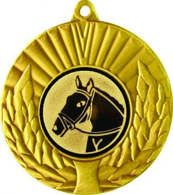 Медаль №41-192 (Конный спорт, диаметр 50 мм (Медаль цвет золото плюс жетон для вклейки) Место для вставок: обратная сторона диаметр 45 мм)