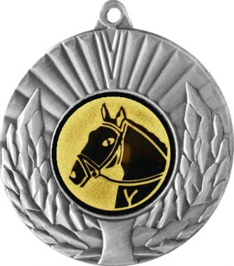 Медаль №41-192 (Конный спорт, диаметр 50 мм (Медаль цвет серебро плюс жетон для вклейки) Место для вставок: обратная сторона диаметр 45 мм)