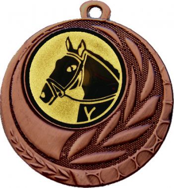 Медаль №41-1274 (Конный спорт, диаметр 45 мм (Медаль цвет бронза плюс жетон для вклейки) Место для вставок: обратная сторона диаметр 40 мм)