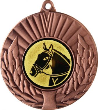 Медаль №41-192 (Конный спорт, диаметр 50 мм (Медаль цвет бронза плюс жетон для вклейки) Место для вставок: обратная сторона диаметр 45 мм)