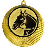 Медаль №41-1302 (Конный спорт, диаметр 56 мм (Медаль цвет золото плюс жетон для вклейки) Место для вставок: обратная сторона диаметр 50 мм)