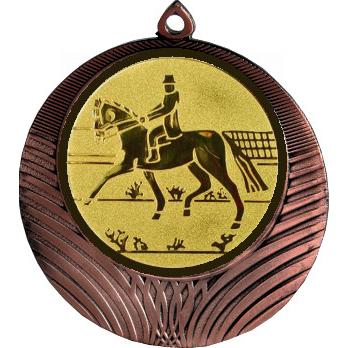 Медаль №43-8 (Конный спорт, диаметр 70 мм (Медаль цвет бронза плюс жетон для вклейки) Место для вставок: обратная сторона диаметр 64 мм)