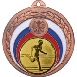Медаль №44-196 (Бег, диаметр 50 мм (Медаль цвет бронза плюс жетон для вклейки) Место для вставок: обратная сторона диаметр 45 мм)