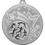 Медаль №45-27 (Легкая атлетика, диаметр 45 мм (Медаль цвет серебро плюс жетон для вклейки) Место для вставок: обратная сторона диаметр 39 мм)