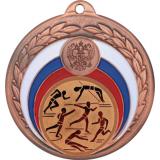 Медаль №45-196 (Легкая атлетика, диаметр 50 мм (Медаль цвет бронза плюс жетон для вклейки) Место для вставок: обратная сторона диаметр 45 мм)