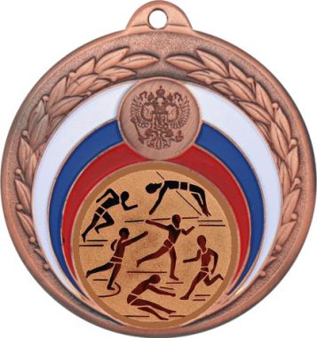 Медаль №45-196 (Легкая атлетика, диаметр 50 мм (Медаль цвет бронза плюс жетон для вклейки) Место для вставок: обратная сторона диаметр 45 мм)