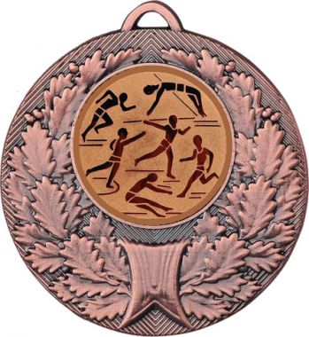 Медаль №45-192 (Легкая атлетика, диаметр 50 мм (Медаль цвет бронза плюс жетон для вклейки) Место для вставок: обратная сторона диаметр 45 мм)