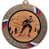 Медаль №46-1285 (Лыжный спорт, диаметр 70 мм (Медаль цвет бронза плюс жетон для вклейки) Место для вставок: обратная сторона диаметр 60 мм)