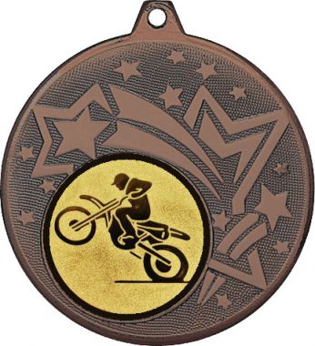 Медаль №48-1274 (Мотоспорт, диаметр 45 мм (Медаль цвет бронза плюс жетон для вклейки) Место для вставок: обратная сторона диаметр 40 мм)