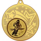 Медаль №49-1274 (Мотокросс, диаметр 45 мм (Медаль цвет золото плюс жетон для вклейки) Место для вставок: обратная сторона диаметр 40 мм)