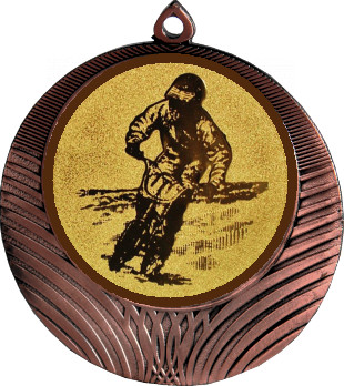 Медаль №49-8 (Мотоспорт, диаметр 70 мм (Медаль цвет бронза плюс жетон для вклейки) Место для вставок: обратная сторона диаметр 64 мм)