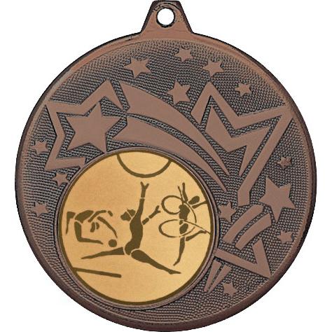Медаль №5-1274 (Художественная гимнастика, диаметр 45 мм (Медаль цвет бронза плюс жетон для вклейки) Место для вставок: обратная сторона диаметр 40 мм)
