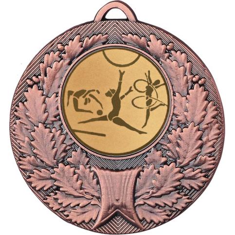Медаль №5-192 (Художественная гимнастика, диаметр 50 мм (Медаль цвет бронза плюс жетон для вклейки) Место для вставок: обратная сторона диаметр 45 мм)