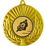 Медаль №50-68 (Мотогонки, диаметр 50 мм (Медаль цвет золото плюс жетон для вклейки) Место для вставок: обратная сторона диаметр 46 мм)