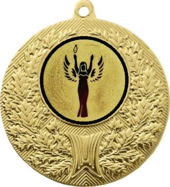 Медаль №51-192 (Оскар / Ника, диаметр 50 мм (Медаль цвет золото плюс жетон для вклейки) Место для вставок: обратная сторона диаметр 45 мм)