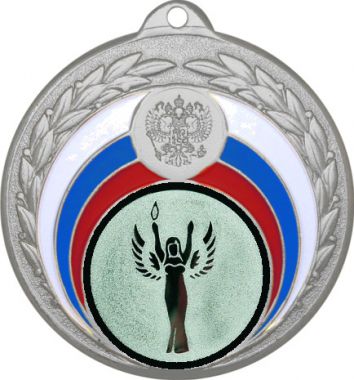 Медаль №51-196 (Оскар / Ника, диаметр 50 мм (Медаль цвет серебро плюс жетон для вклейки) Место для вставок: обратная сторона диаметр 45 мм)