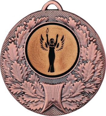 Медаль №51-192 (Оскар / Ника, диаметр 50 мм (Медаль цвет бронза плюс жетон для вклейки) Место для вставок: обратная сторона диаметр 45 мм)