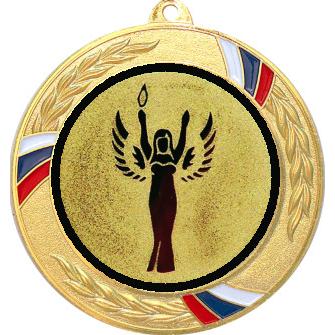 Медаль №51-1285 (Оскар / Ника, диаметр 70 мм (Медаль цвет золото плюс жетон для вклейки) Место для вставок: обратная сторона диаметр 60 мм)